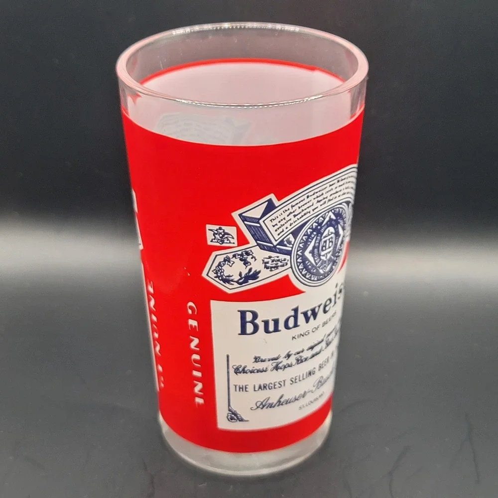 Vintage Budweiser King of Beers 12oz Glass Anheuser Busch St Louis Collectible